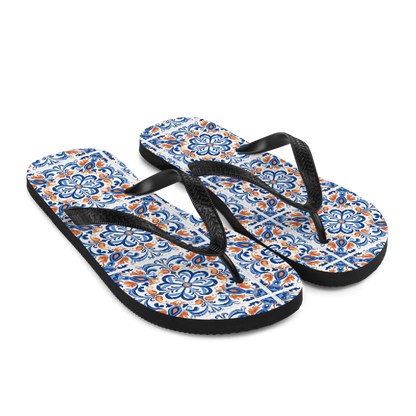 Portuguese Tiles Design - Flip-Flops