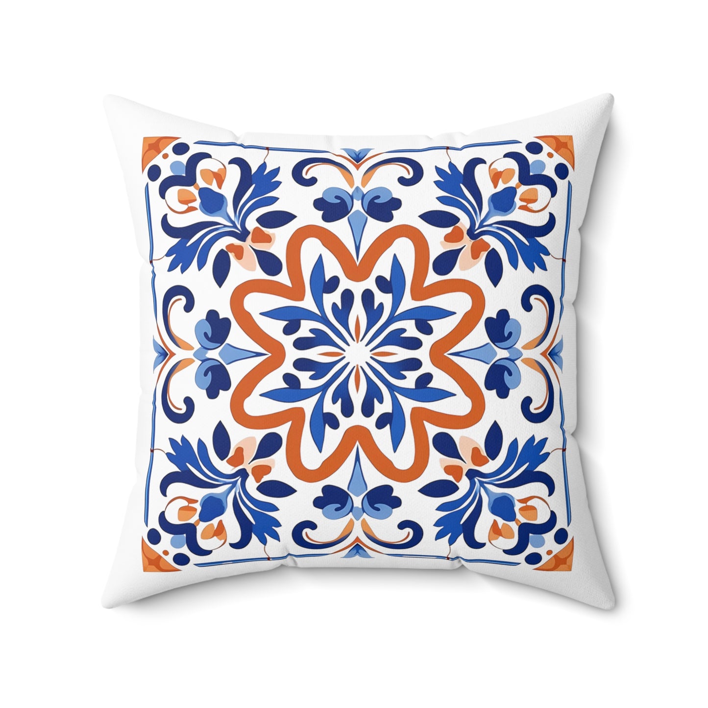 Authentic Tile Pattern Pillow - Bring Portugal's Charm to Your Home