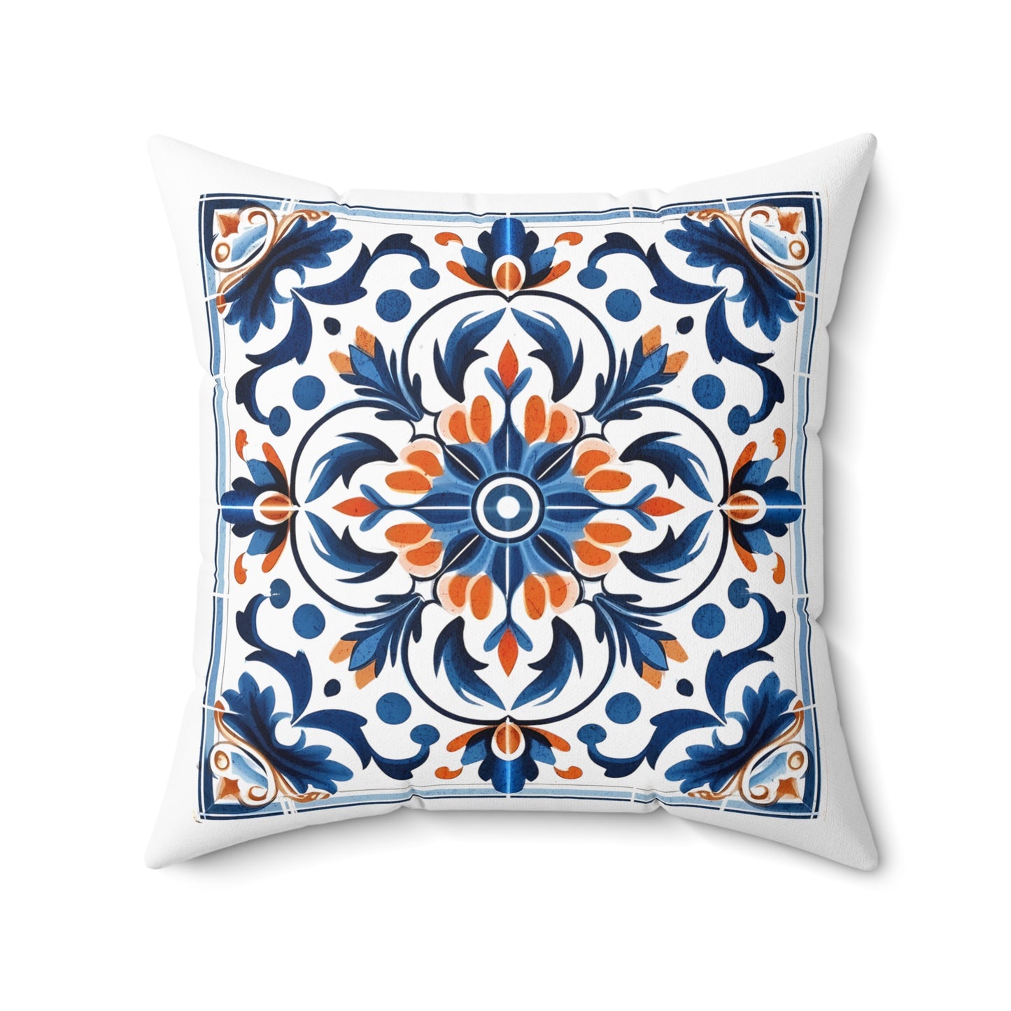 Traditional Portuguese Tile Decorative Pillow - Infuse Your Home with Portuguese Charm