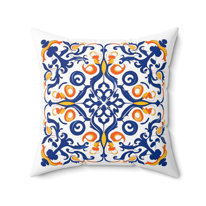 Authentic Tile Pattern Pillow - Bring Portugal's Charm to Your Home