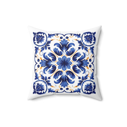 Portuguese Tile Inspired Decorative Pillow - Bring Portuguese Charm Home