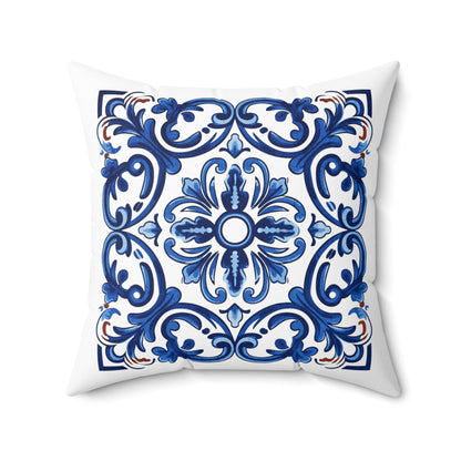 Classic Portuguese Tile Pattern Pillow - Infuse Elegance into Your Home