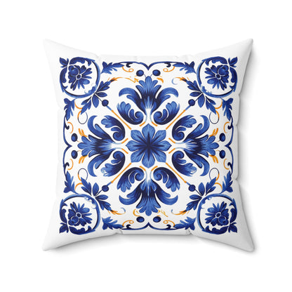 Portuguese Tile Inspired Decorative Pillow - Bring Portuguese Charm Home