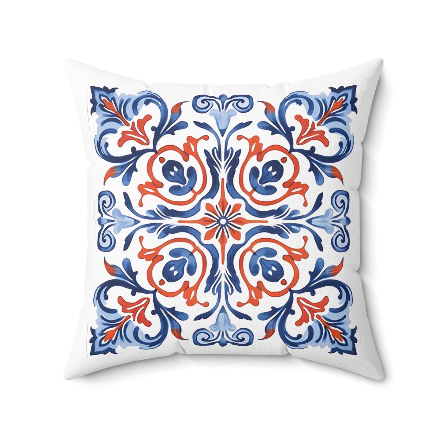 Classic Portuguese Tile Pattern Pillow - Infuse Elegance into Your Home