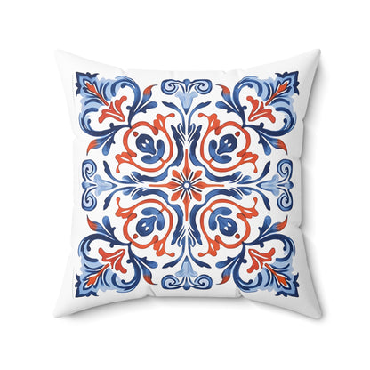 Classic Portuguese Tile Pattern Pillow - Infuse Elegance into Your Home