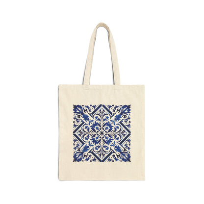 Chic Tote Bag with Portuguese Tiles Design - Retro, Minimalist & Contemporary Style