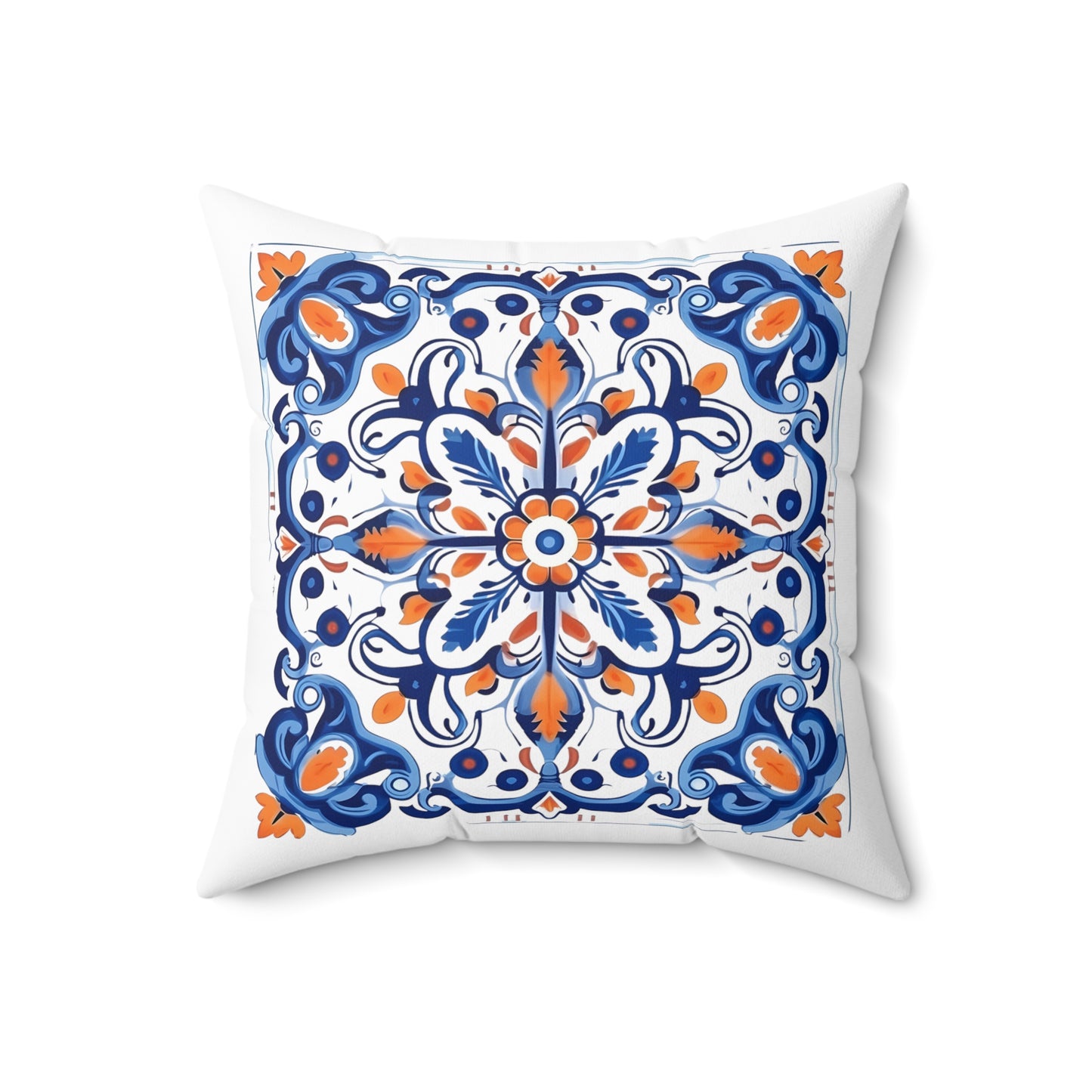 Authentic Tile Pattern Pillow - Bring Portugal's Charm to Your Home