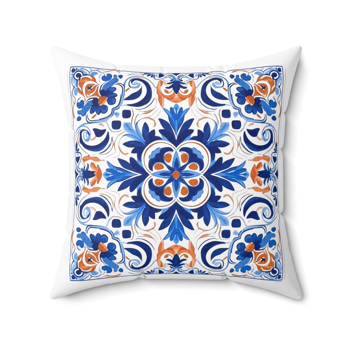 Authentic Tile Pattern Pillow - Portuguese Charm for Your Home