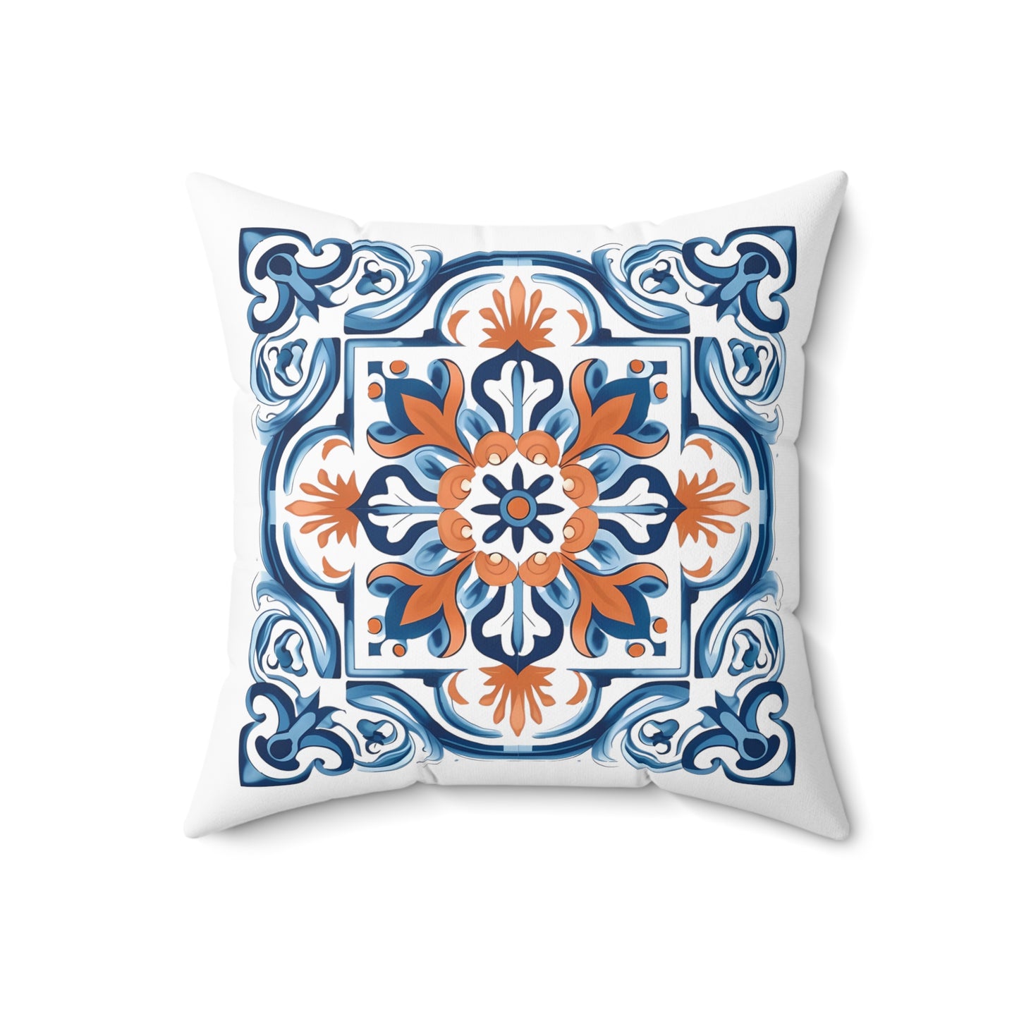 Classic Portuguese Tile Pattern Pillow - Infuse Elegance into Your Home