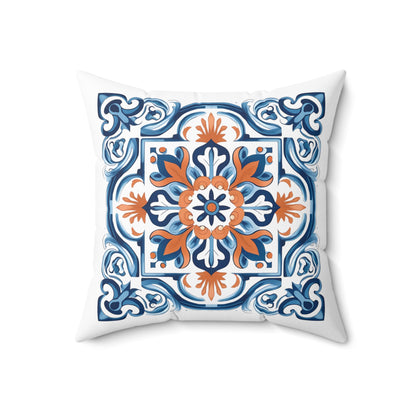 Classic Portuguese Tile Pattern Pillow - Infuse Elegance into Your Home