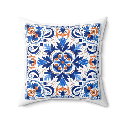 Authentic Tile Pattern Pillow - Portuguese Charm for Your Home