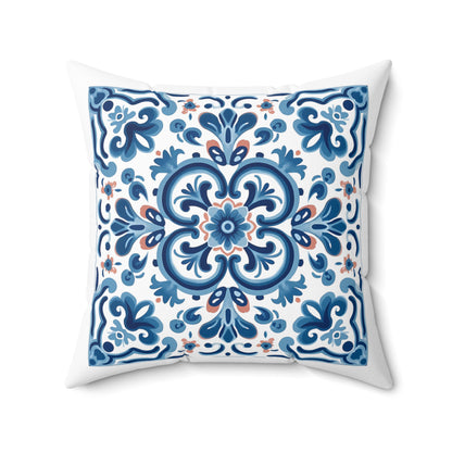 Elegant Tile Pattern Pillow - Portuguese Heritage for Your Home