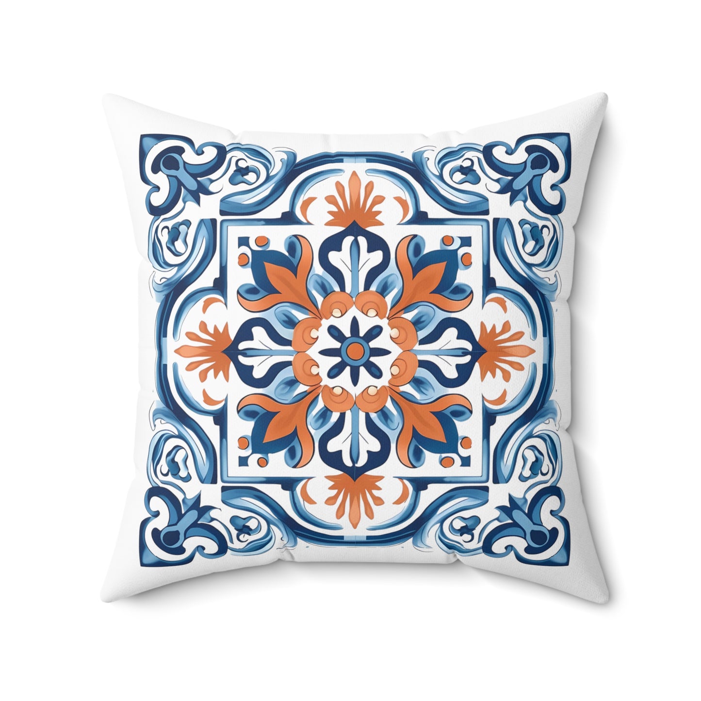 Classic Portuguese Tile Pattern Pillow - Infuse Elegance into Your Home