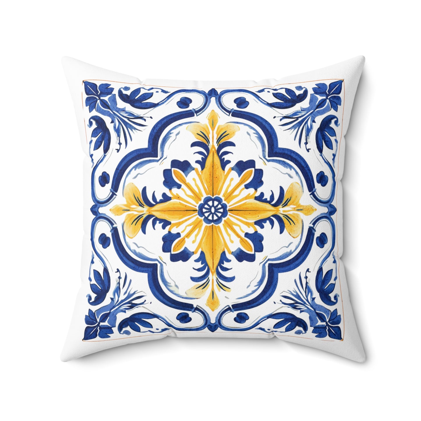 Portuguese Tile Pattern Accent Pillow - Bring the Essence of Portugal Home