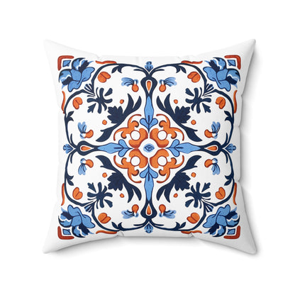 Classic Portuguese Tile Pattern Pillow - Infuse Elegance into Your Home