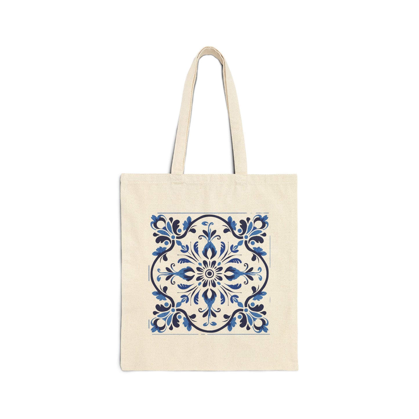 Sophisticated Tote Bag with Portuguese Tiles Design - Retro, Minimalist & Contemporary Style