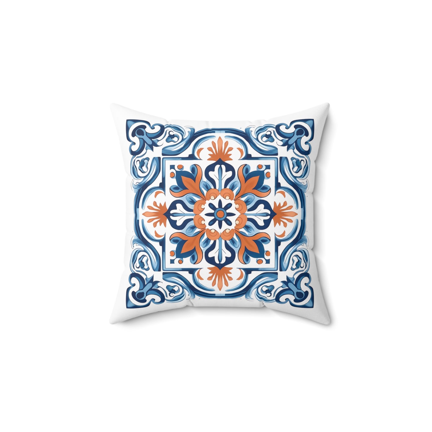 Classic Portuguese Tile Pattern Pillow - Infuse Elegance into Your Home