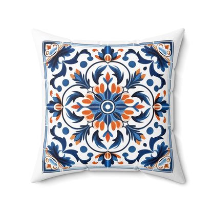 Traditional Portuguese Tile Decorative Pillow - Infuse Your Home with Portuguese Charm