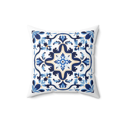 Classic Tile Pattern Pillow - Add a Touch of Portugal to Your Home