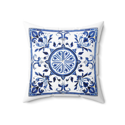 Portuguese Blue Tile Decorative Pillow - Embrace Portuguese Elegance