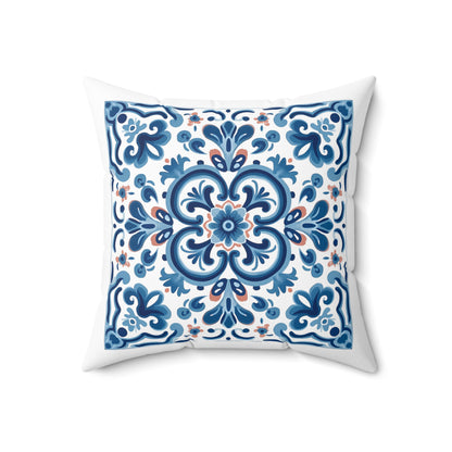 Elegant Tile Pattern Pillow - Portuguese Heritage for Your Home