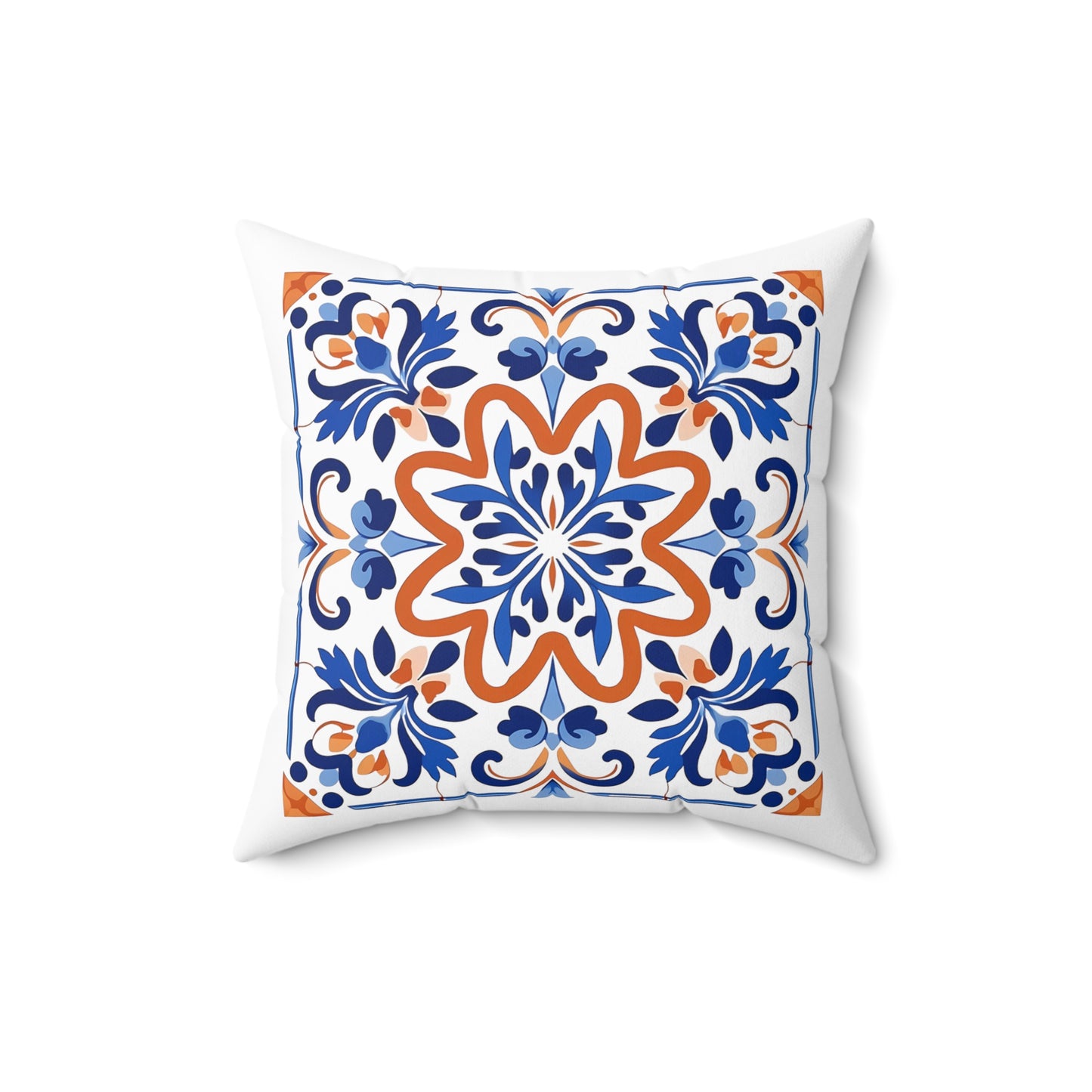 Authentic Tile Pattern Pillow - Bring Portugal's Charm to Your Home