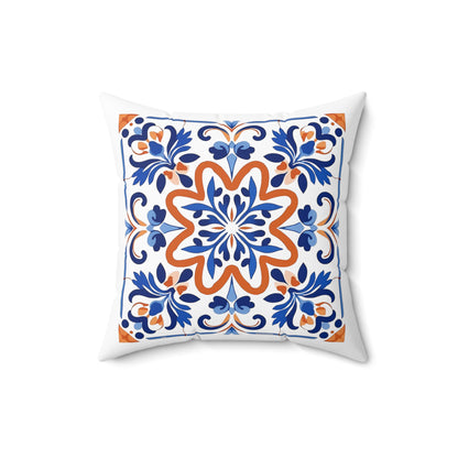 Authentic Tile Pattern Pillow - Bring Portugal's Charm to Your Home