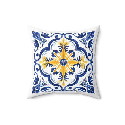 Portuguese Tile Pattern Accent Pillow - Bring the Essence of Portugal Home