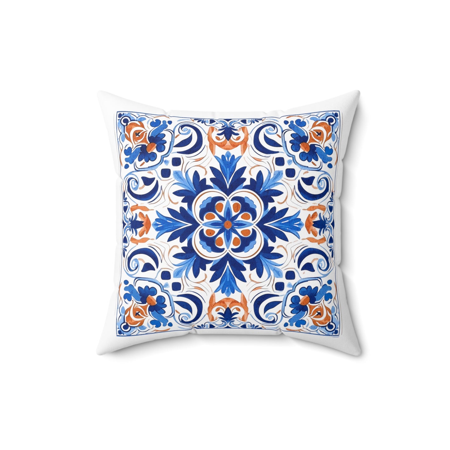 Authentic Tile Pattern Pillow - Portuguese Charm for Your Home