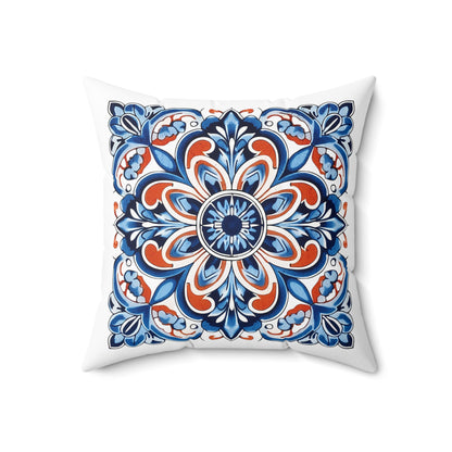 Authentic Tile Pattern Pillow - Bring Portugal's Charm to Your Home