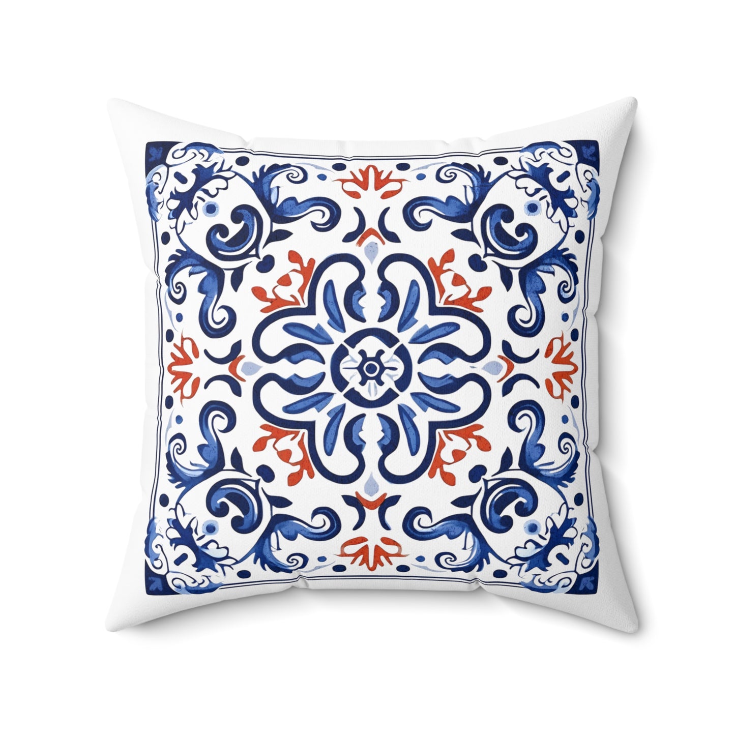 Elegant Tile Pattern Pillow - Portuguese Heritage for Your Home