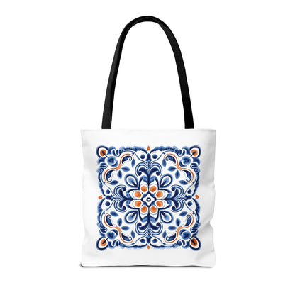 Trendy Tote Bag with Portuguese Tiles Design - Retro, Minimalist & Contemporary Style