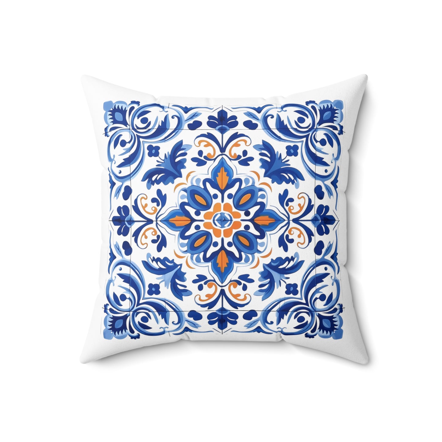 Authentic Portuguese Tile Pattern Pillow - Infuse Your Home with Elegance