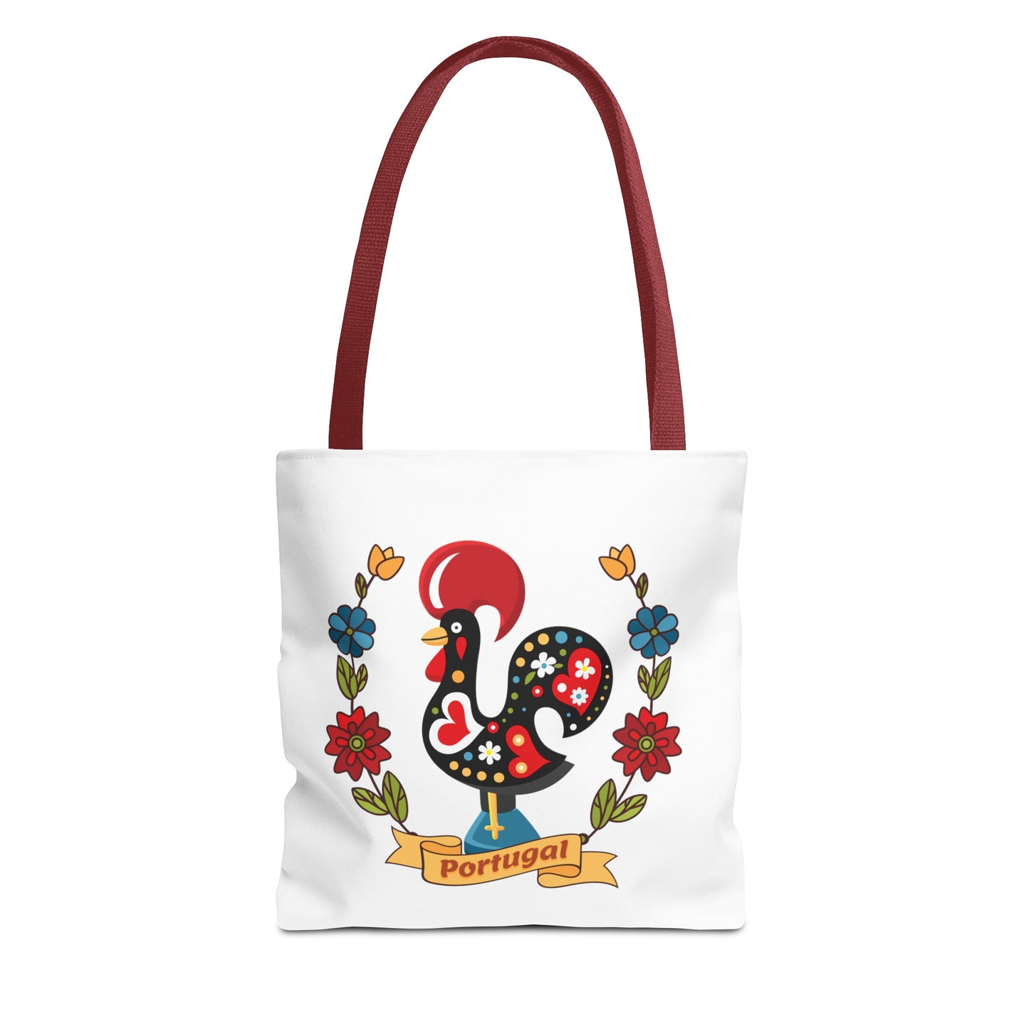 Stylish Tote Bag with Portuguese Tiles Design and Galo de Barcelos - Retro, Minimalist and Contemporary