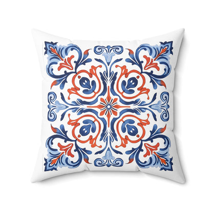 Classic Portuguese Tile Pattern Pillow - Infuse Elegance into Your Home