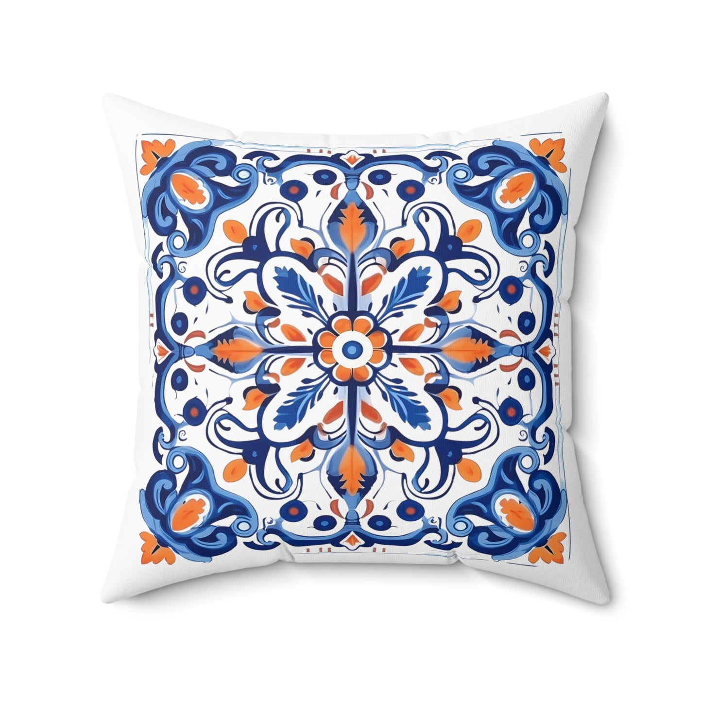 Authentic Tile Pattern Pillow - Bring Portugal's Charm to Your Home