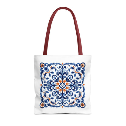 Trendy Tote Bag with Portuguese Tiles Design - Retro, Minimalist & Contemporary Style