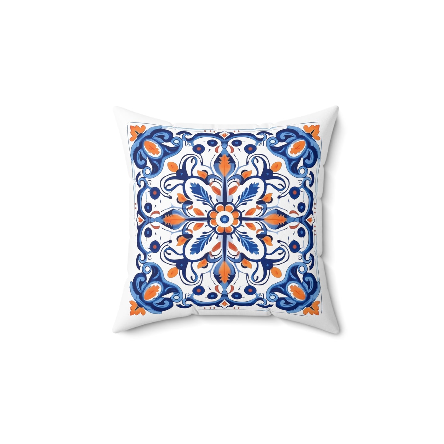 Authentic Tile Pattern Pillow - Bring Portugal's Charm to Your Home