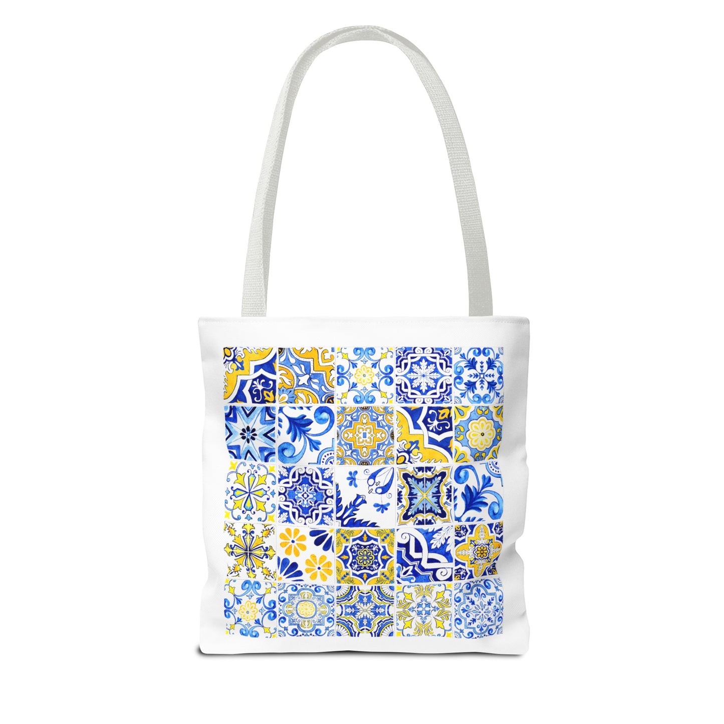 Elegant Tote Bag with Portuguese Tiles Design - Retro, Minimalist & Contemporary Style