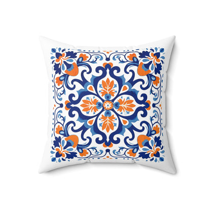 Elegant Tile Pattern Pillow - Portuguese Heritage for Your Home