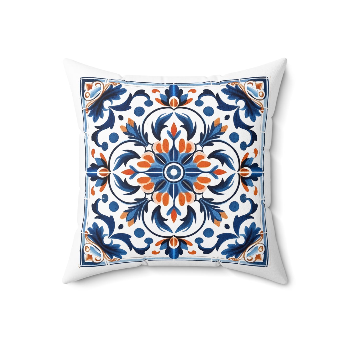 Traditional Portuguese Tile Decorative Pillow - Infuse Your Home with Portuguese Charm