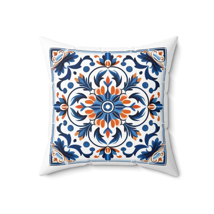 Traditional Portuguese Tile Decorative Pillow - Infuse Your Home with Portuguese Charm