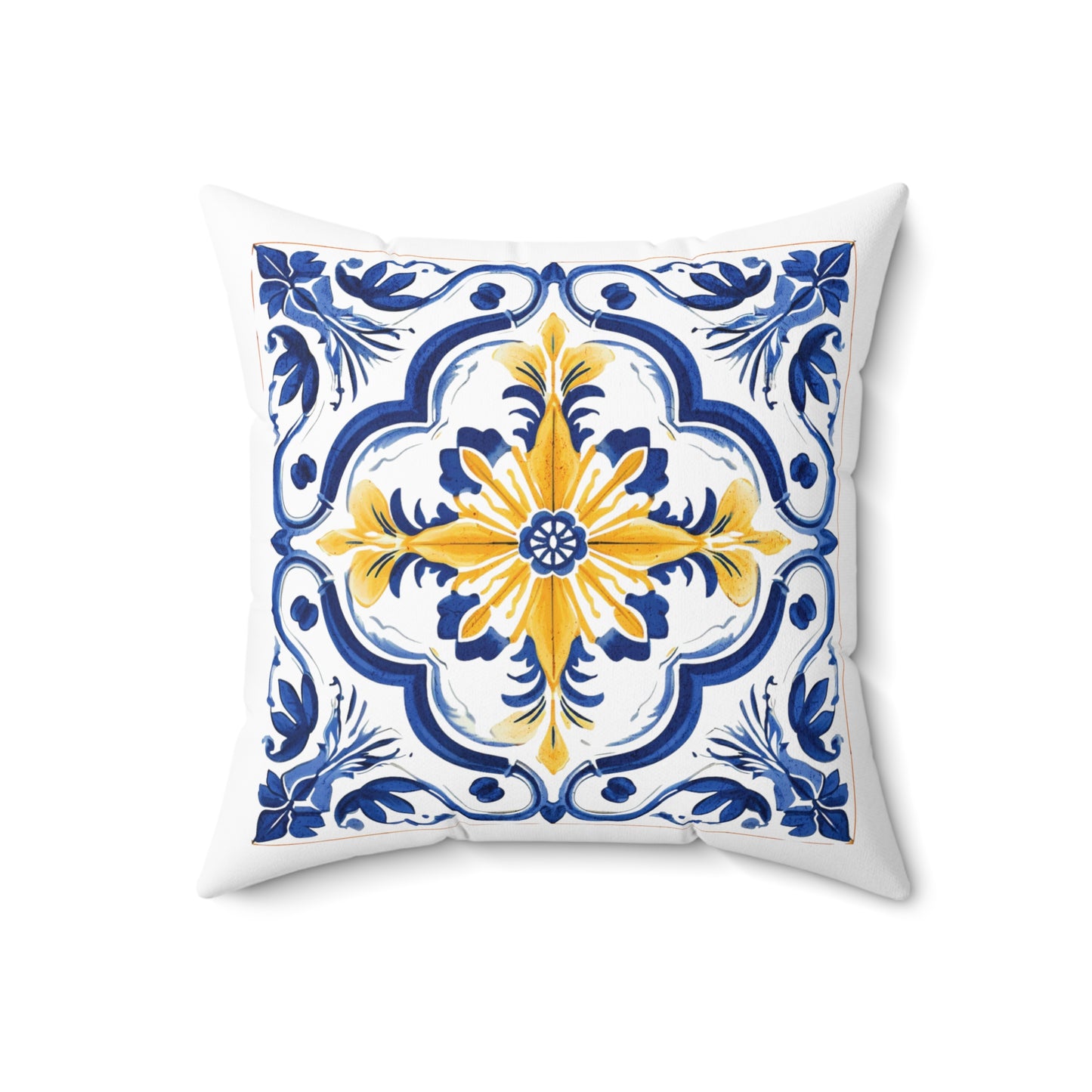 Portuguese Tile Pattern Accent Pillow - Bring the Essence of Portugal Home