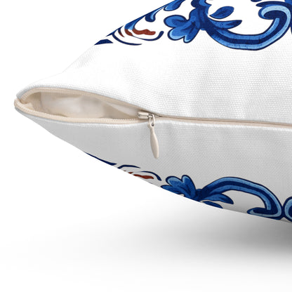 Classic Portuguese Tile Pattern Pillow - Infuse Elegance into Your Home