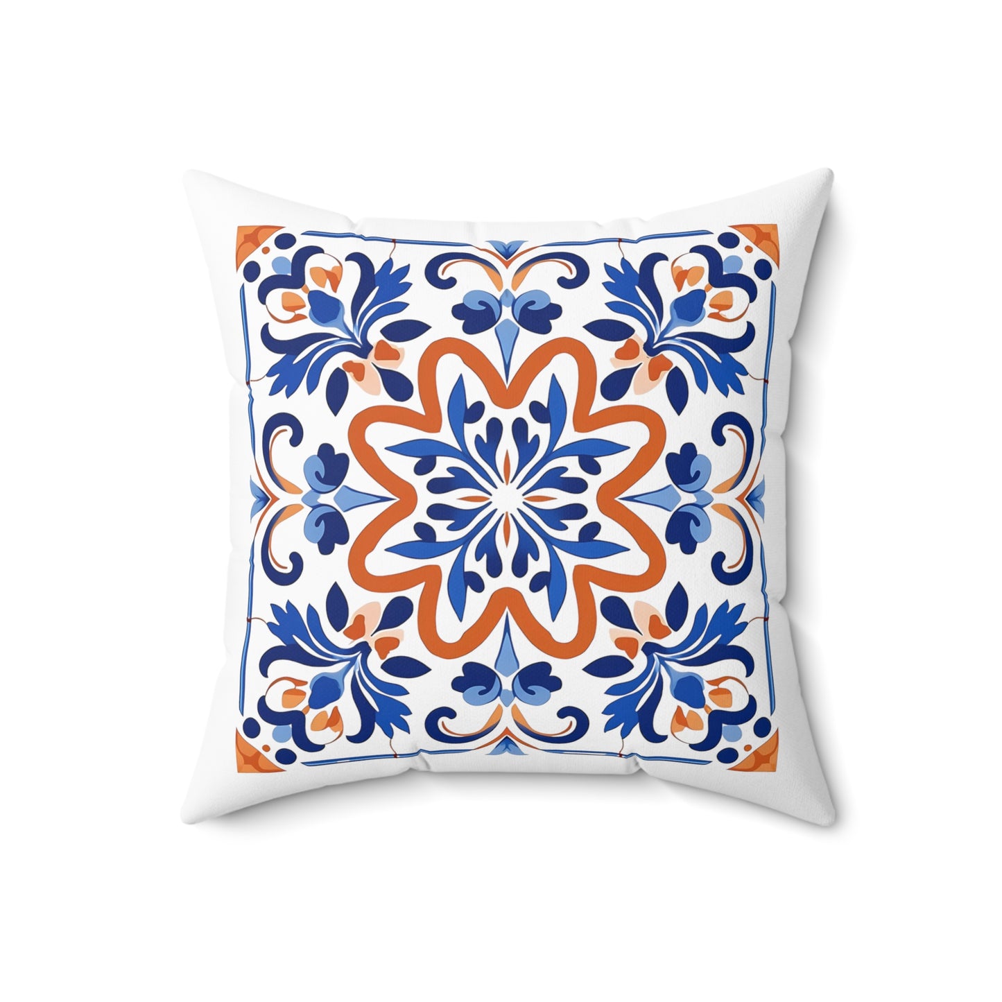 Authentic Tile Pattern Pillow - Bring Portugal's Charm to Your Home