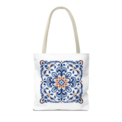 Trendy Tote Bag with Portuguese Tiles Design - Retro, Minimalist & Contemporary Style