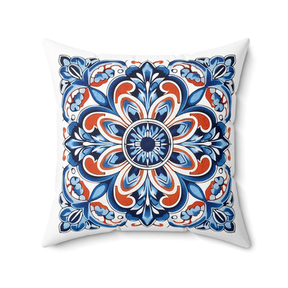 Authentic Tile Pattern Pillow - Bring Portugal's Charm to Your Home