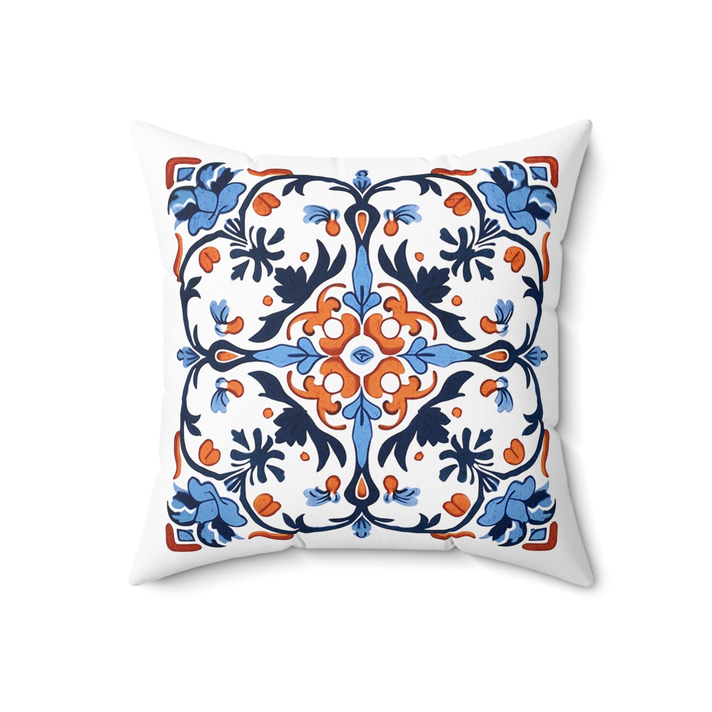 Classic Portuguese Tile Pattern Pillow - Infuse Elegance into Your Home