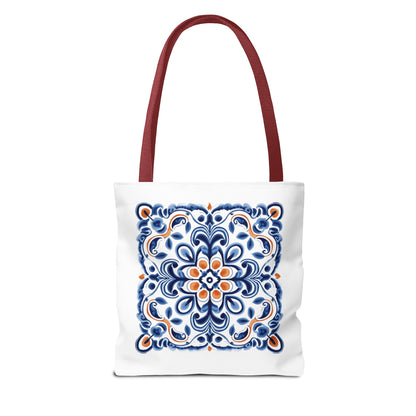 Trendy Tote Bag with Portuguese Tiles Design - Retro, Minimalist & Contemporary Style