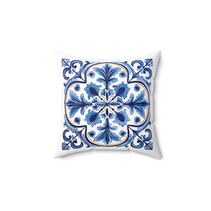 Portuguese Tile Pattern Pillow - Infuse Your Home with Timeless Elegance